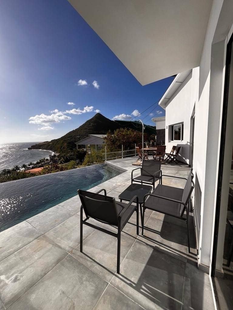 terrasse vue mer piscine debordement anse d'arlet  location villa marine blue martinique