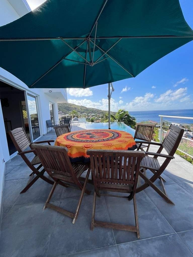 Terrasse vue mer villa Marine Blue Martinique Petite Anse